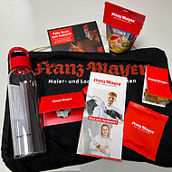Give-aways für Besucher des Messestands der Franz Mayer Maler- und Lackierwerkstätten am Handwerker-Azubi-Tag 2023 in Nürnberg