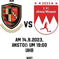 Plakat für das Freundschaftsspiel der "Alten Herren" des TSV Windsbach gegen das Team der Franz Mayer Maler- und Lackierwerkstätten